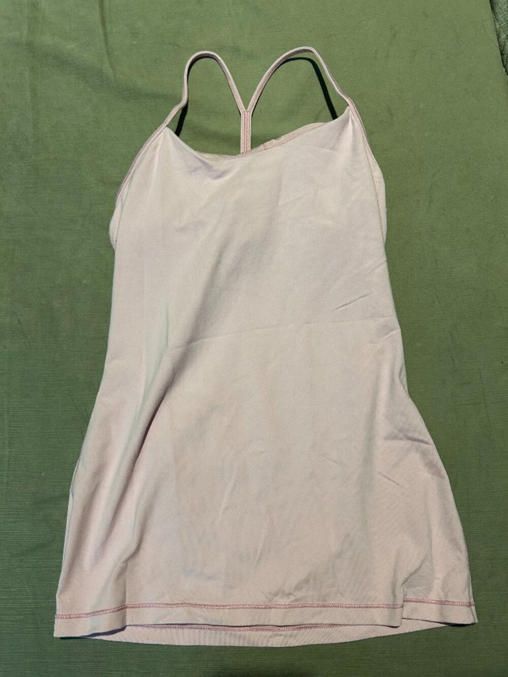 LULULEMON Power Y Tank Top *Luon Light Spiced Chai Built In Bra Size 4